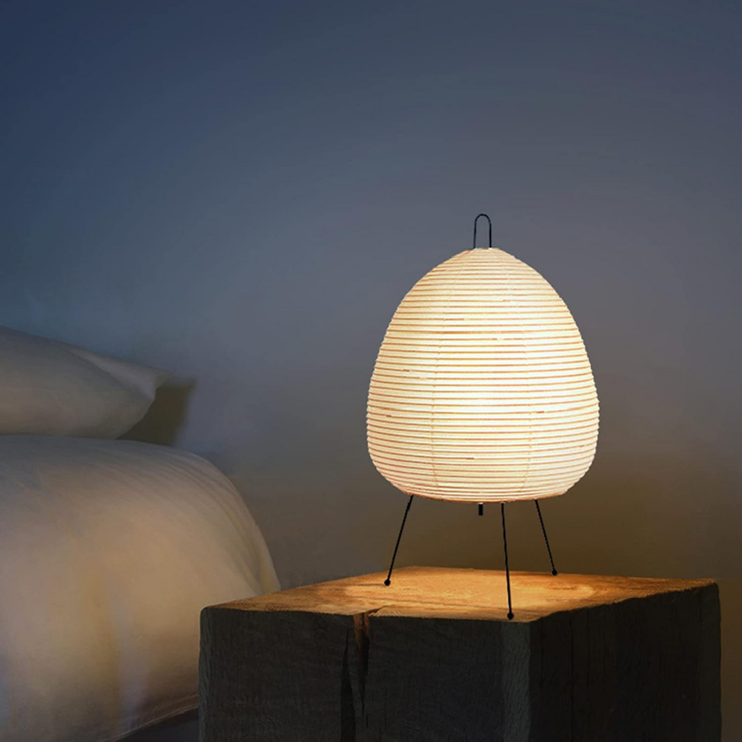Wabi Sabi Japanese Rice Paper Table Lamp