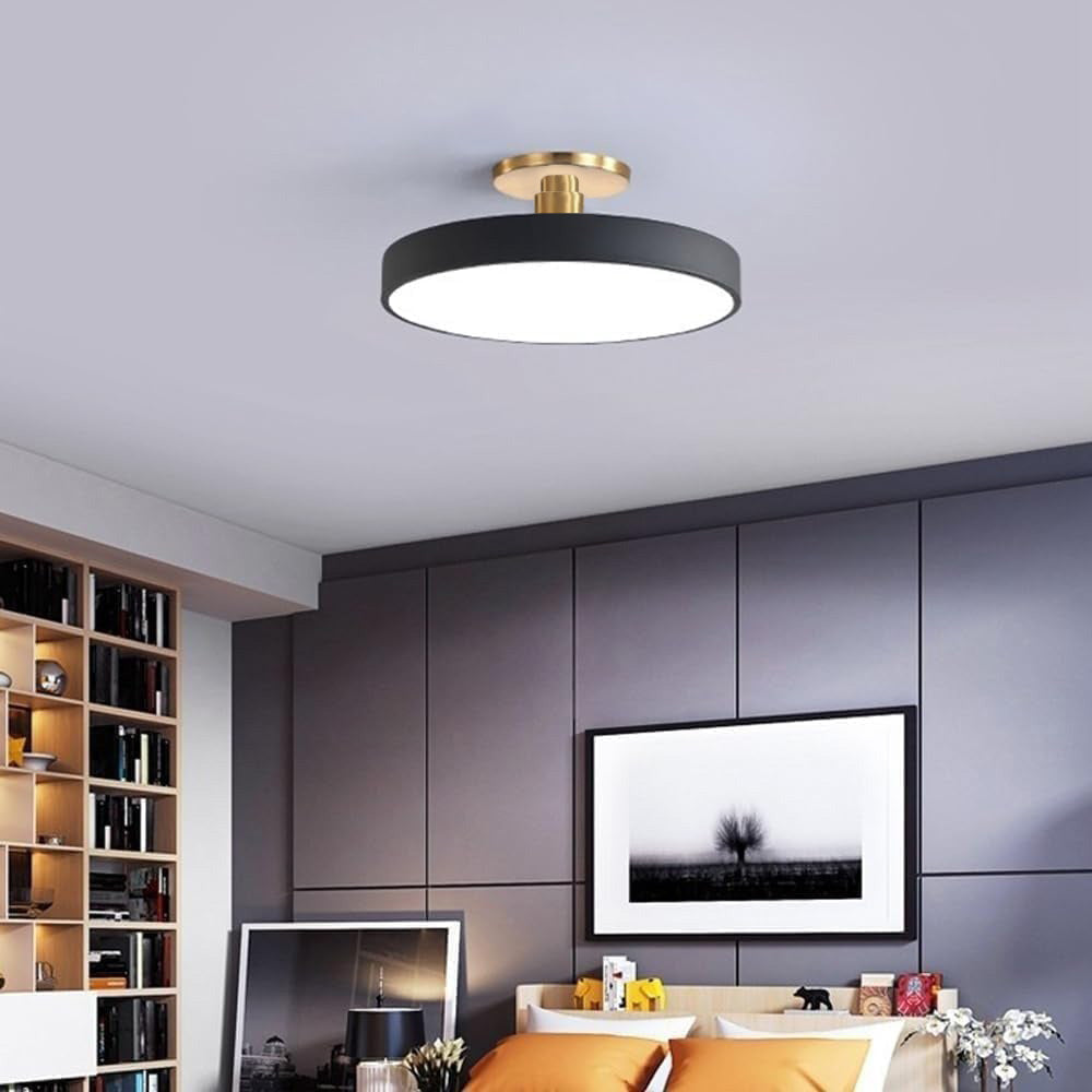 Minimalist Circular LED Semi Flush Ceiling Light