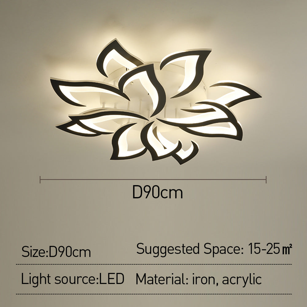 Modern Flower Shaped Metal LED Ceiling Light