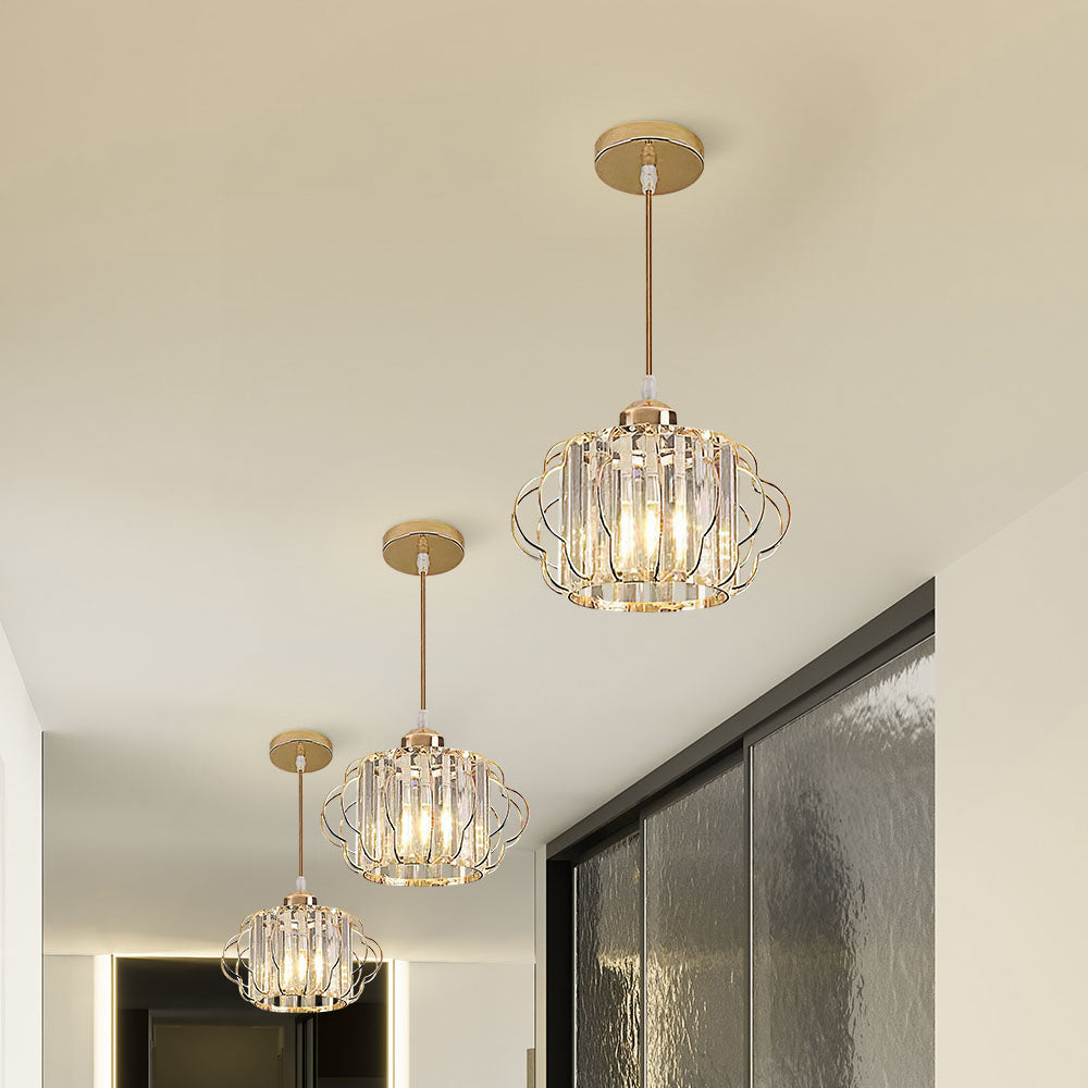 Gold Crystal Hallway Ceiling Light