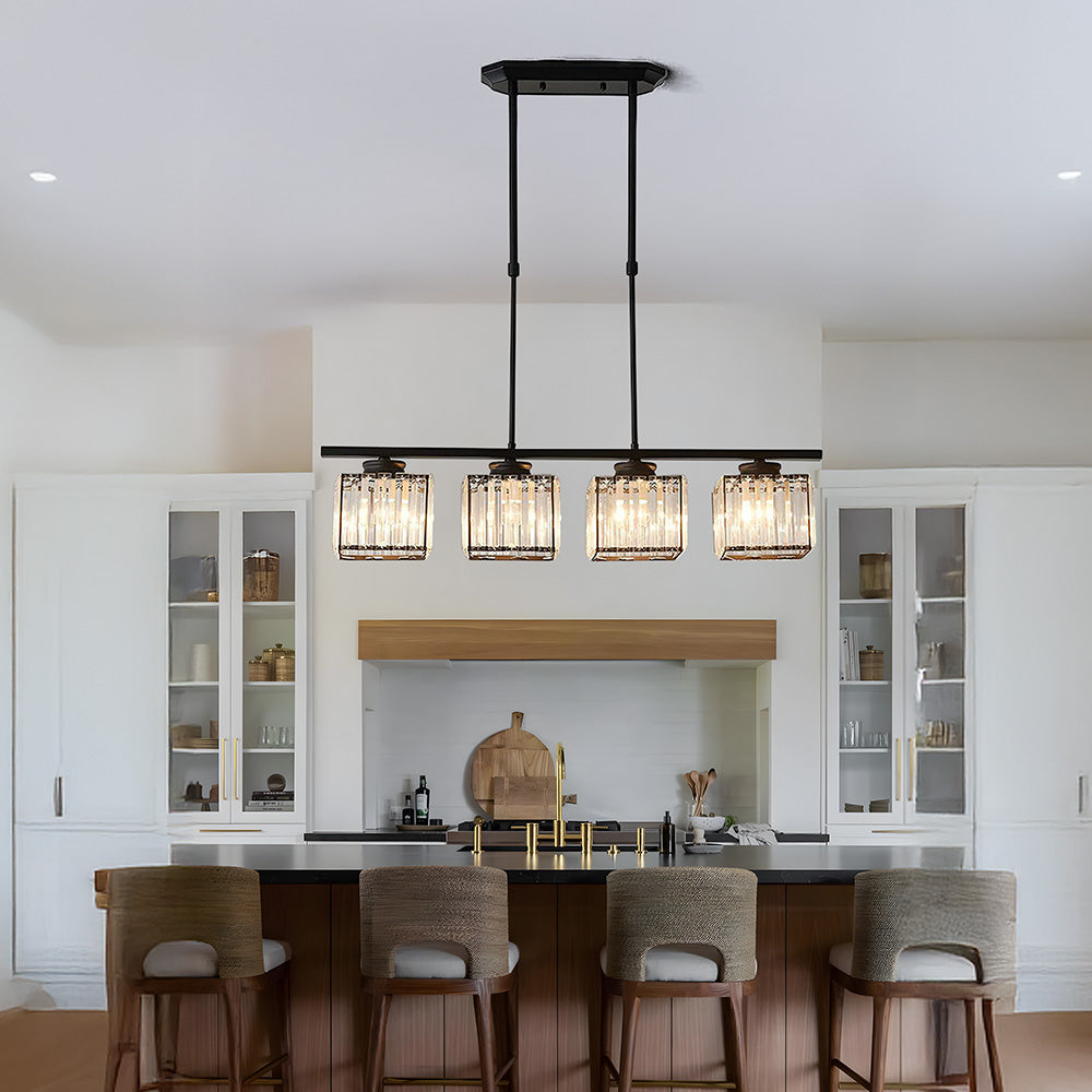 Nordic Multi Head Glass Island Chandelier