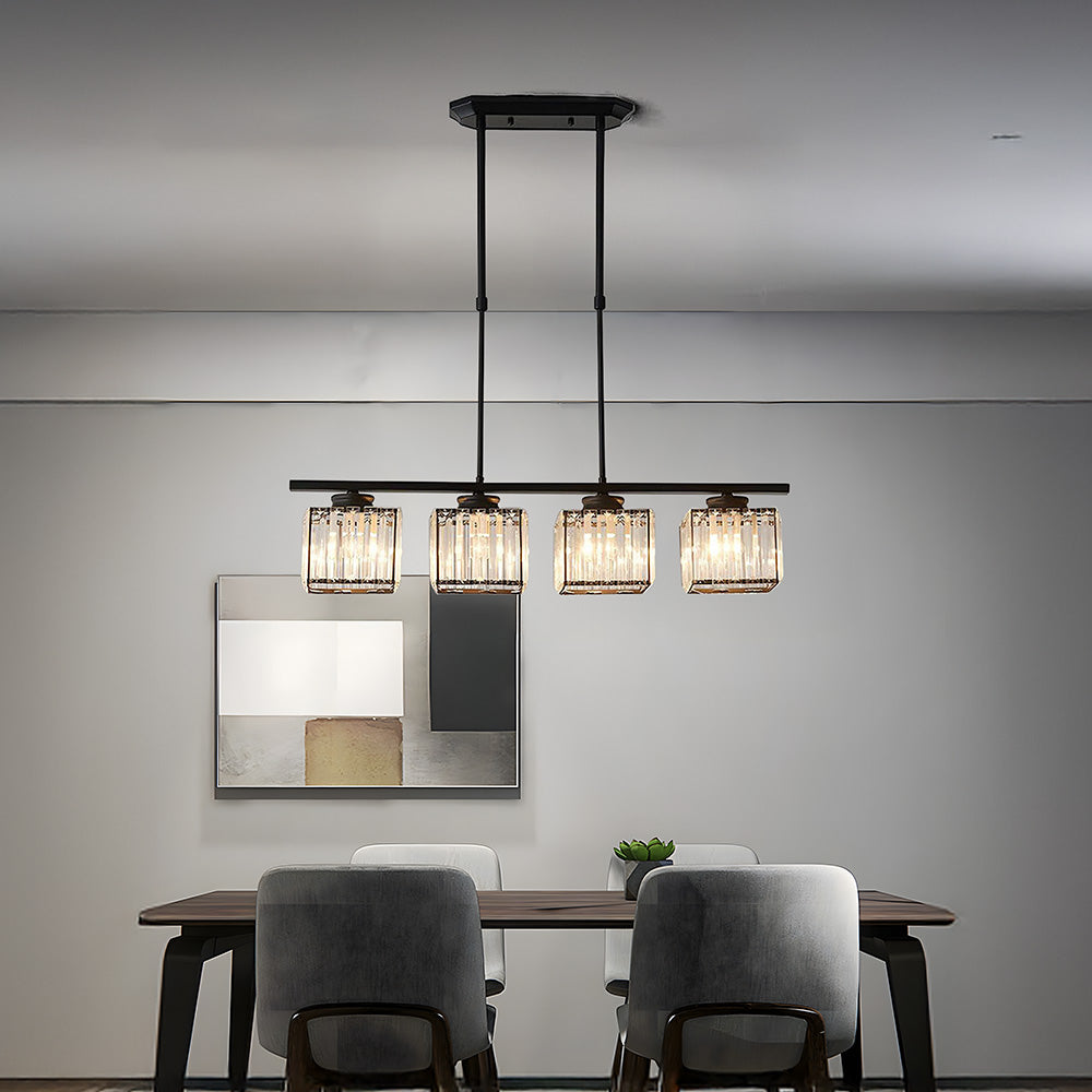 Nordic Multi Head Glass Island Chandelier