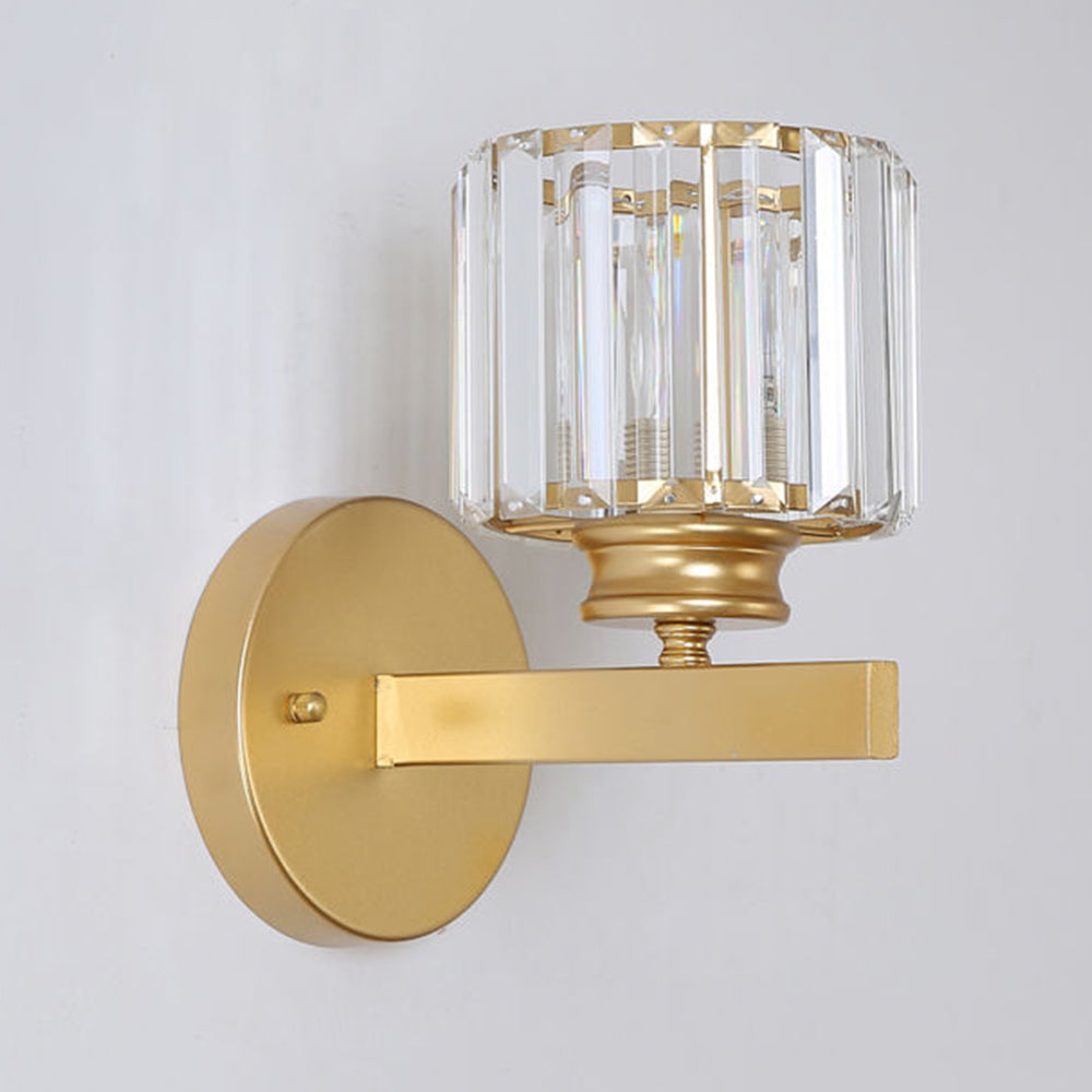 Crystal Round Or Square Hallway Wall Light