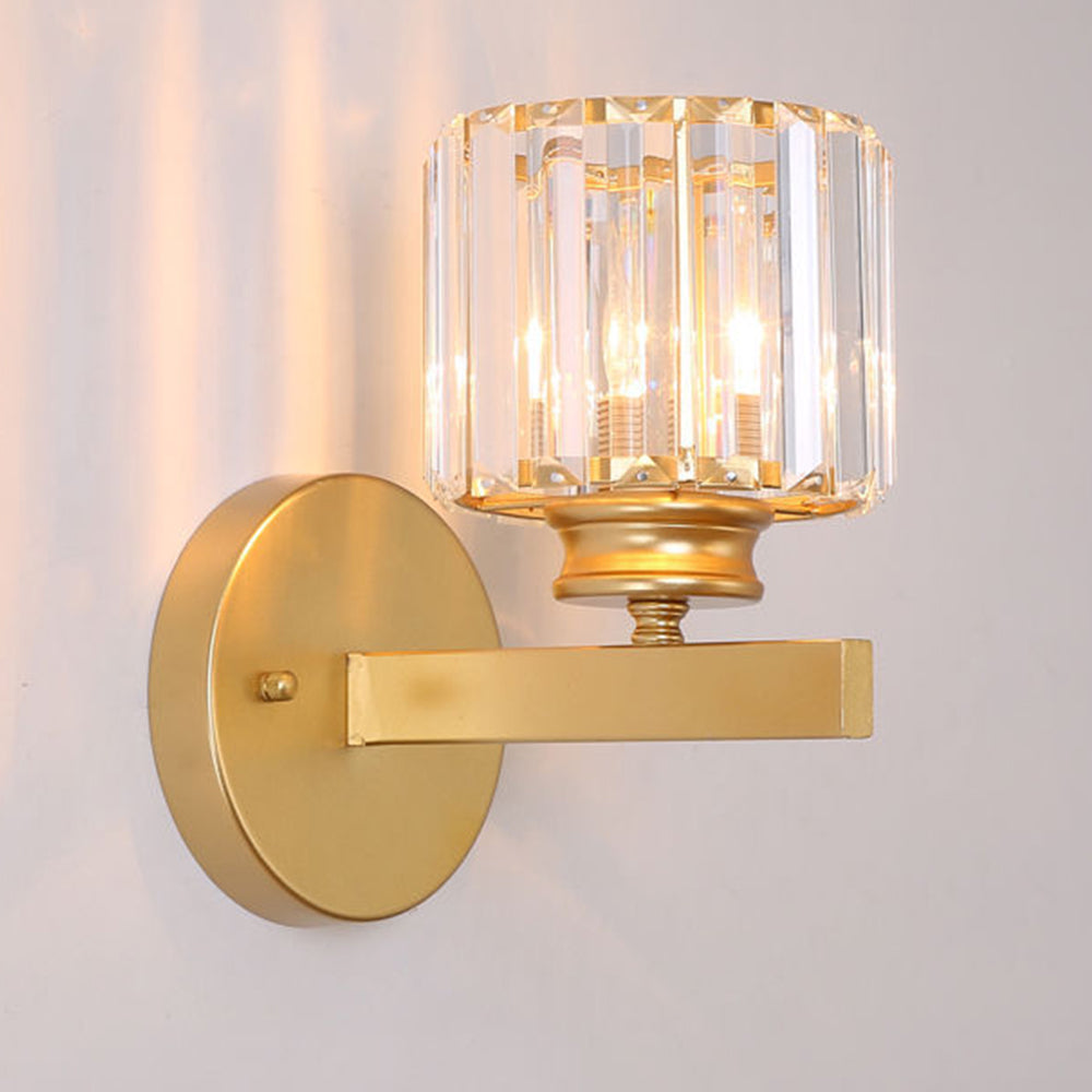 Crystal Round Or Square Hallway Wall Light
