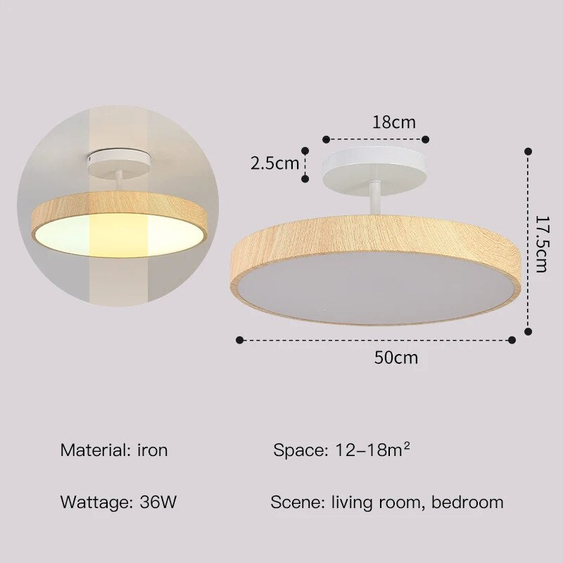 Modern LED Semi-Flush Ceiling Lamp