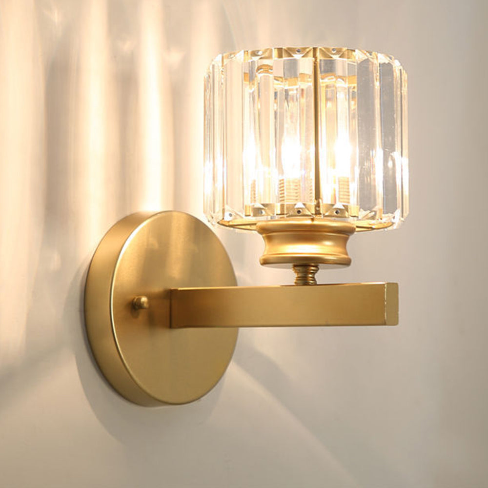 Crystal Round Or Square Hallway Wall Light