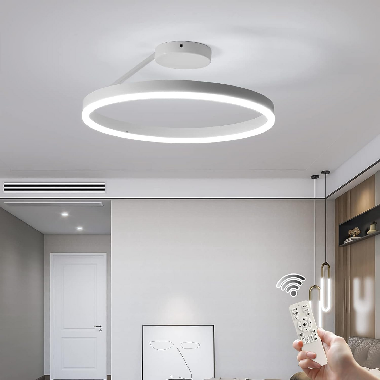 Minimalist Nordic Metal LED Living Room Ceiling Light