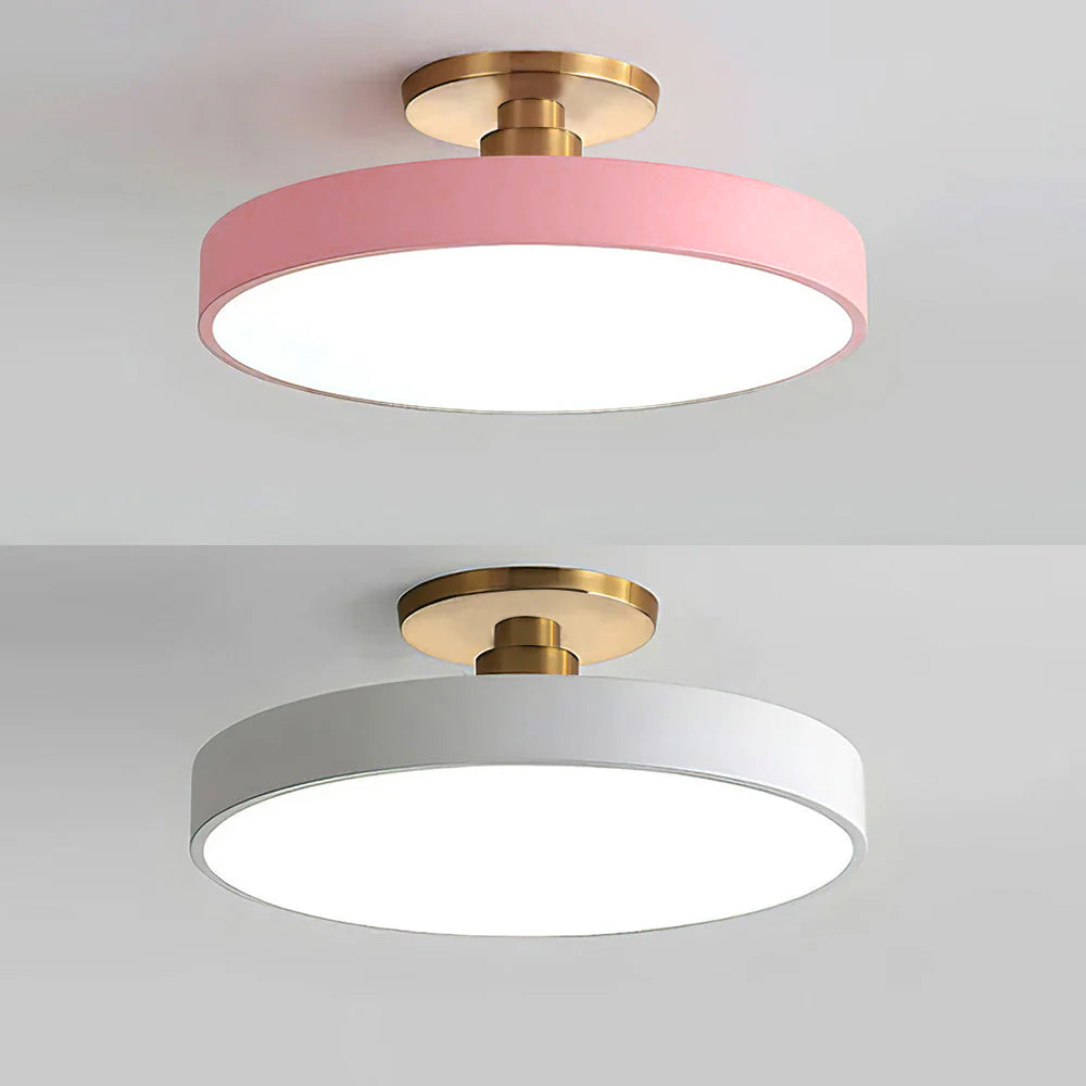 Minimalist Circular LED Semi Flush Ceiling Light