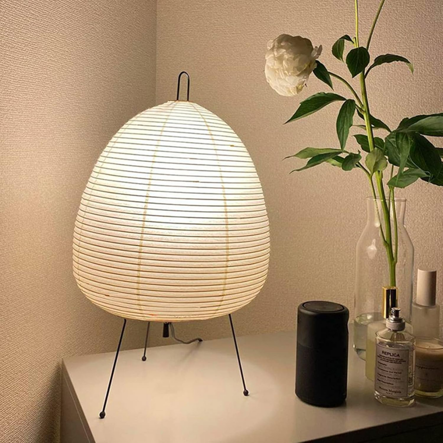 Wabi Sabi Japanese Rice Paper Table Lamp