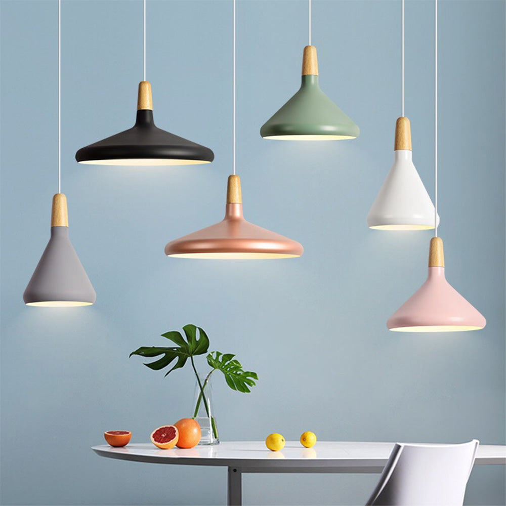 Nordic Macaron Wooden Creative Pendant Lamp