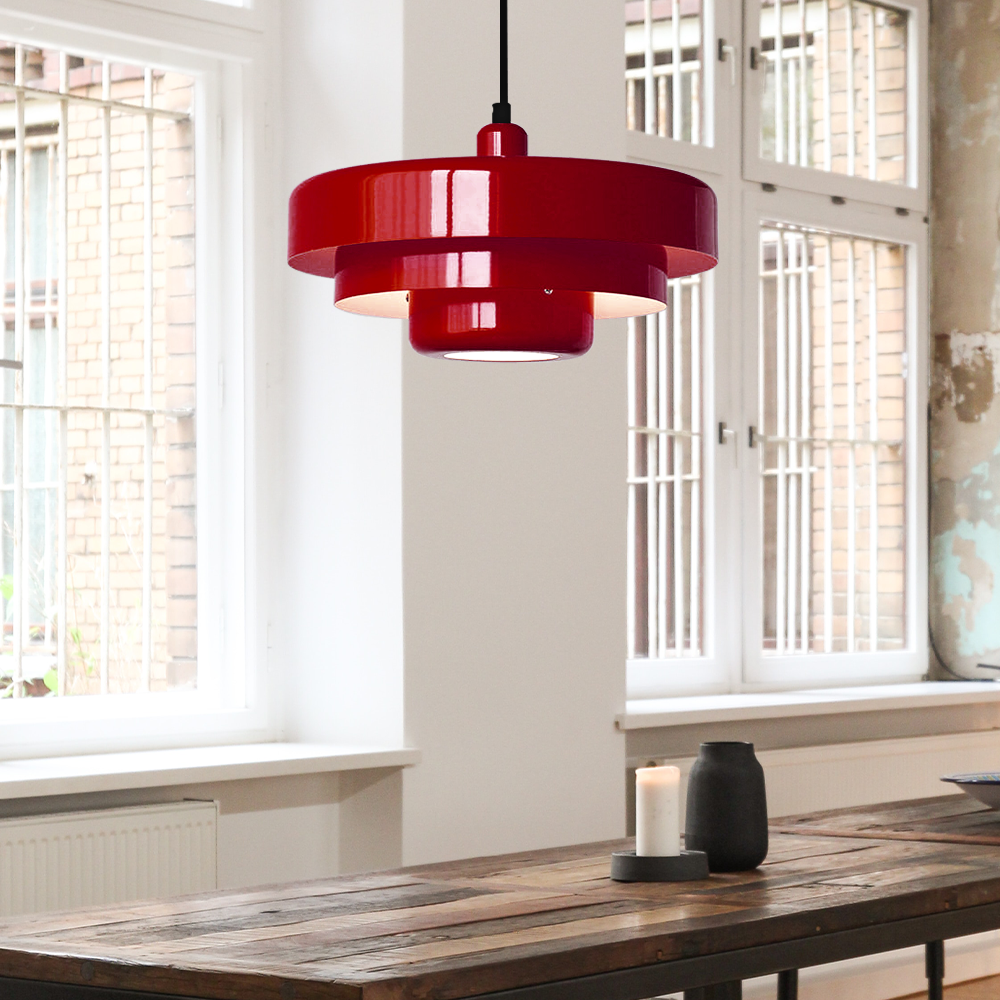 Mid Century Bauhaus Iron Pendant Lamp