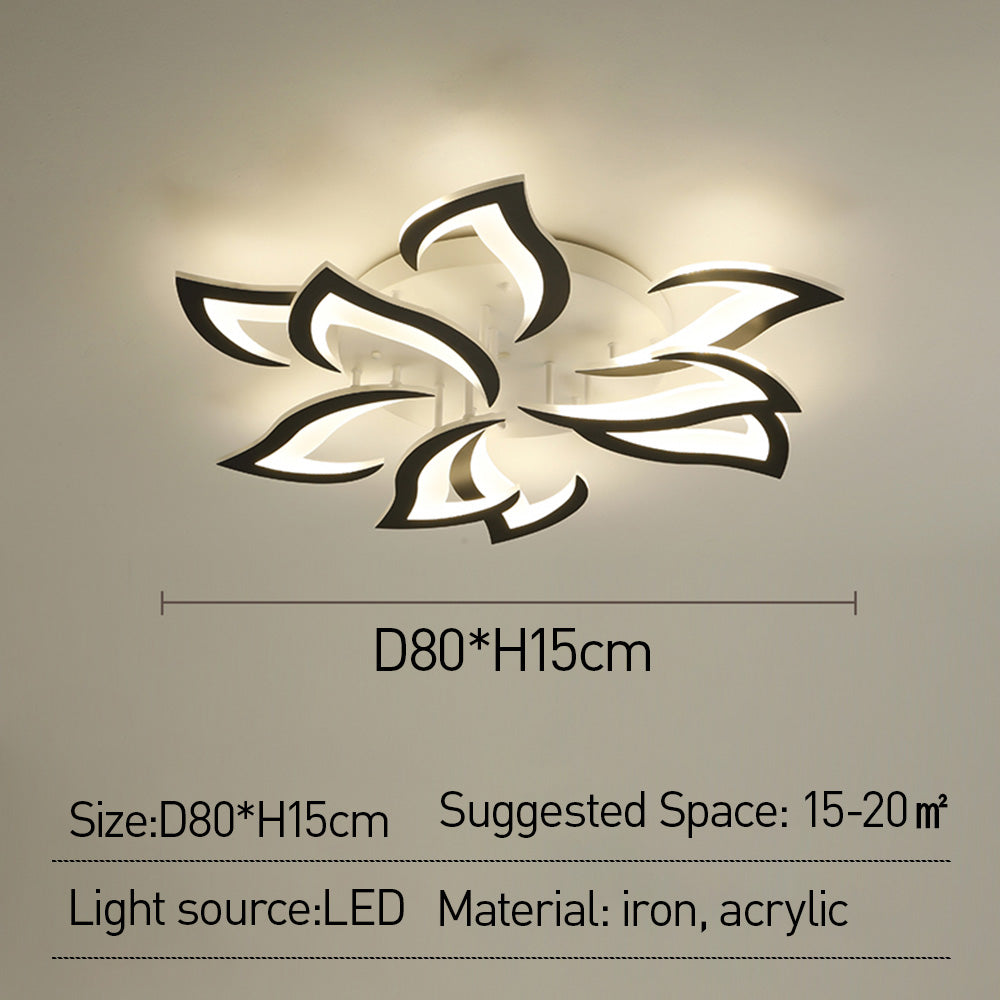 Modern Flower Shaped Metal LED Ceiling Light