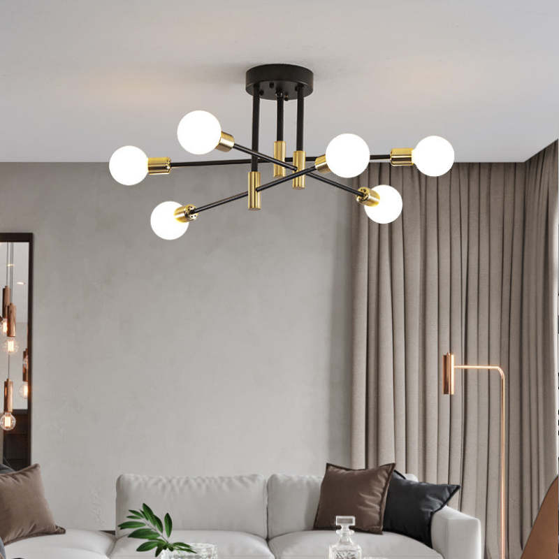 Modern Nordic Black Metal Ceiling Light