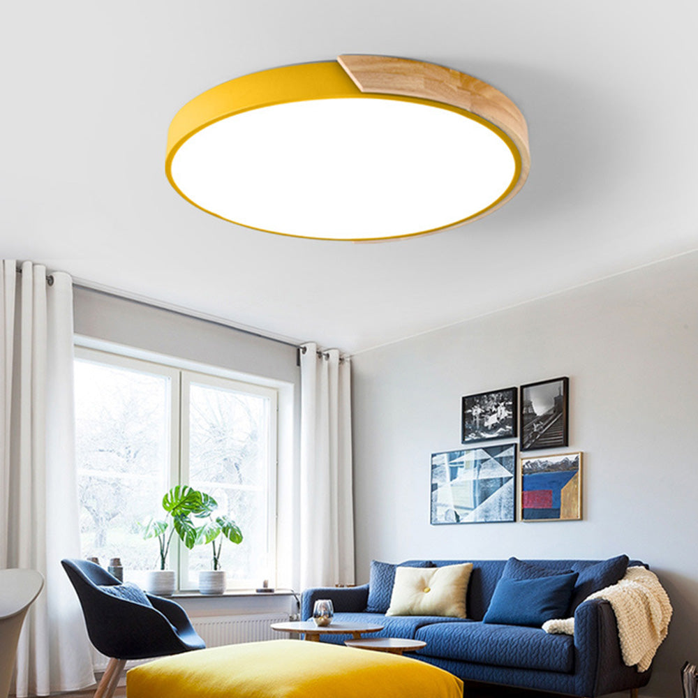 Colorful Minimalist LED Round Ceiling Light