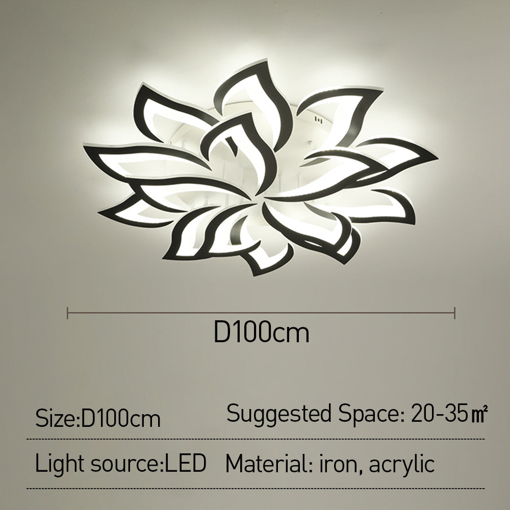 Modern Flower Shaped Metal LED Ceiling Light