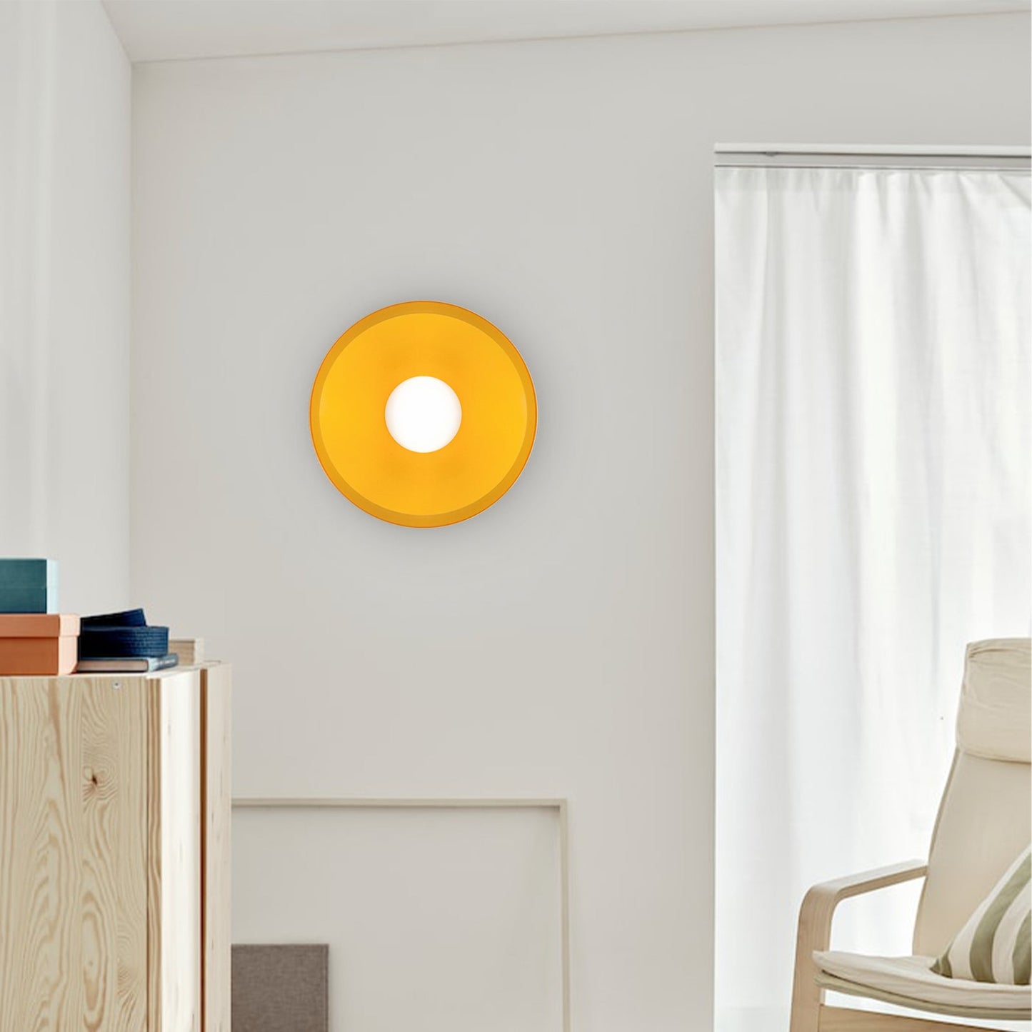 Modern Round Glass Flush Mount Kitchen Ceiling Light