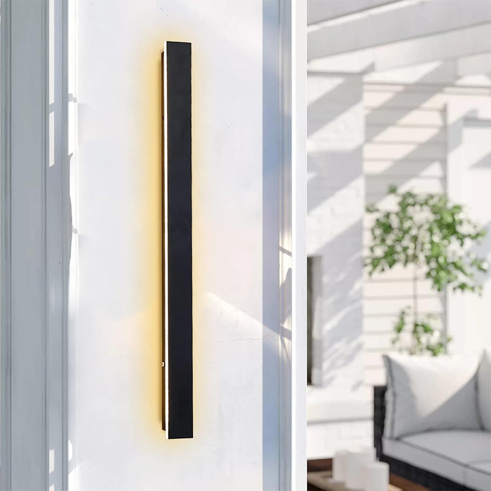 Industrial IP65 Modern Long Black Acrylic LED Outdoor Wall Lights