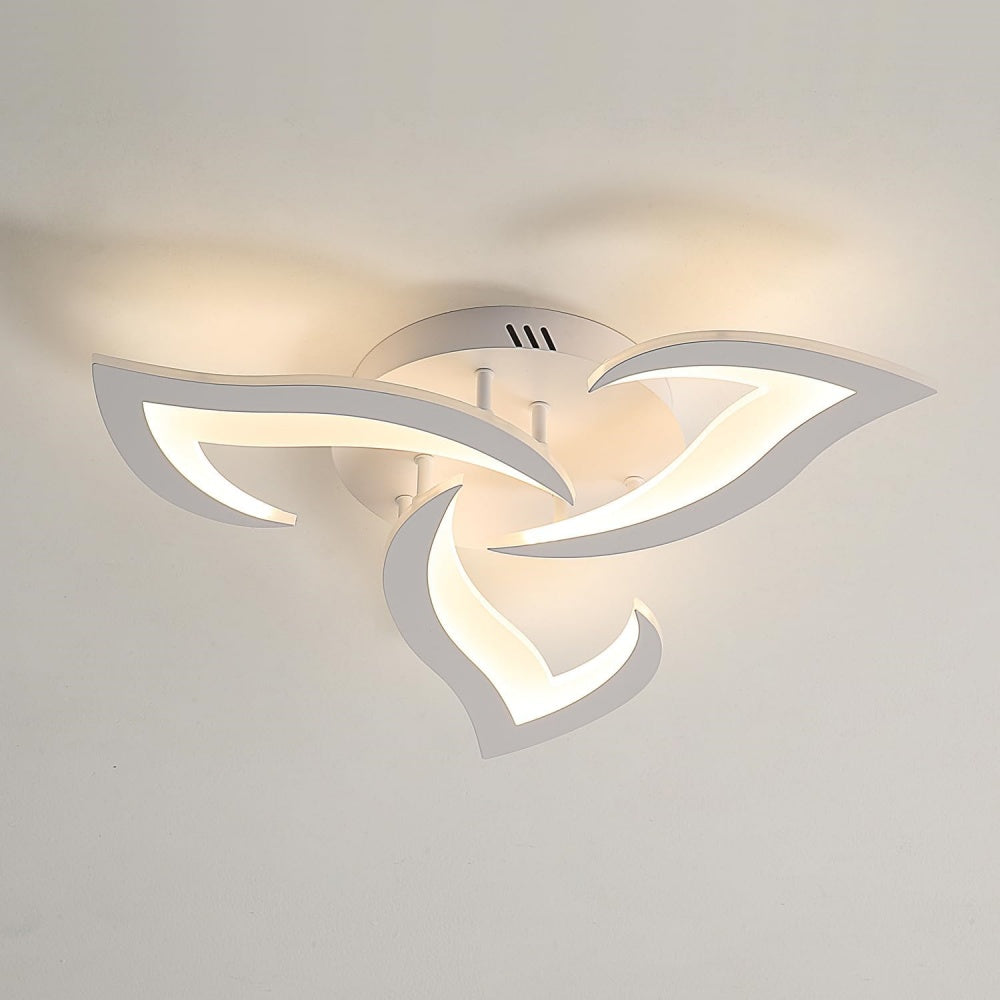 Modern Flower Shaped Metal LED Ceiling Light