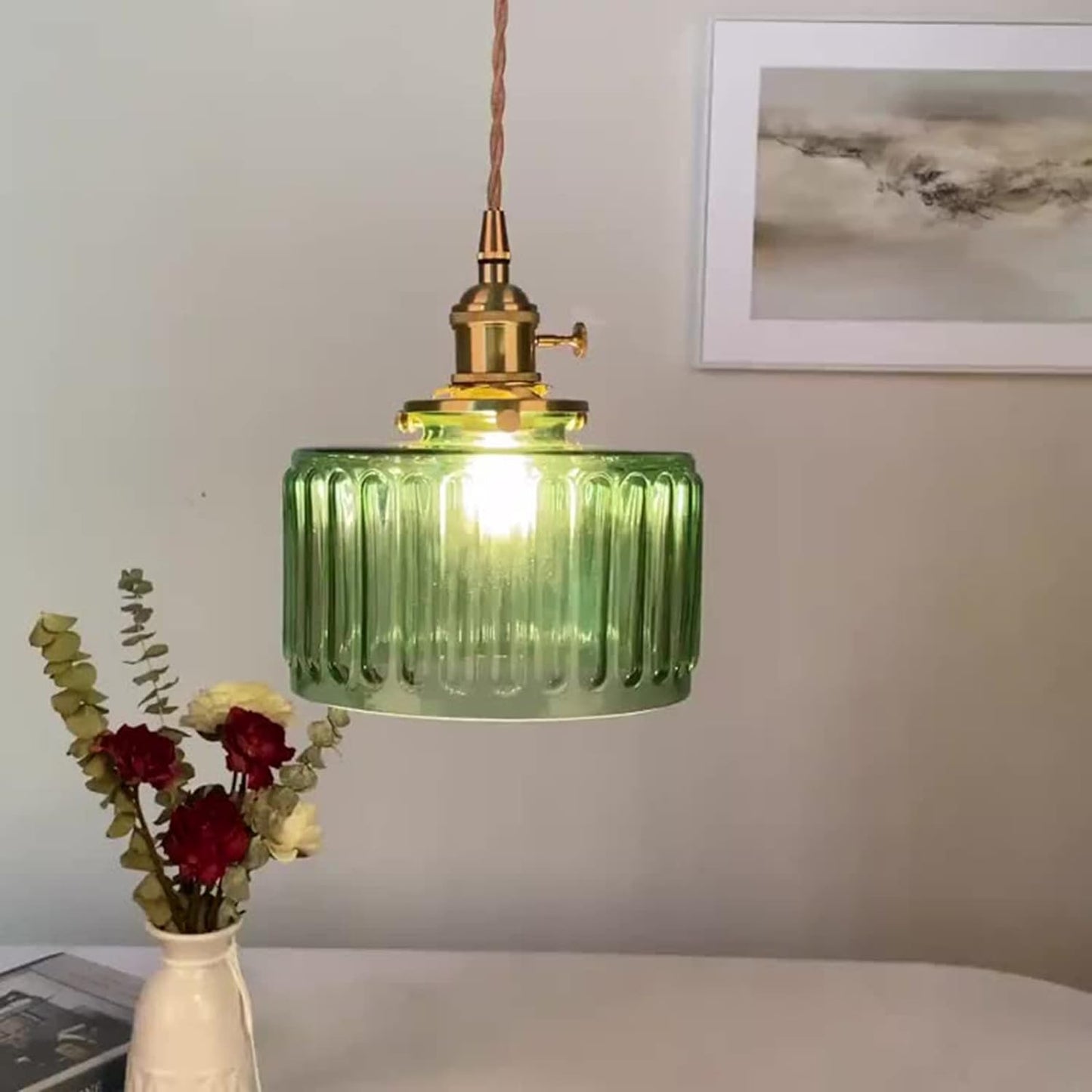 Glass Vintage Pendant Light