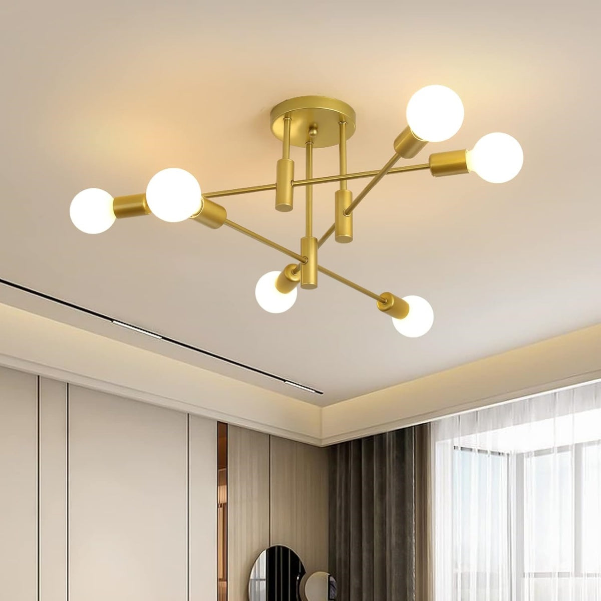 Modern Nordic Black Metal Ceiling Light