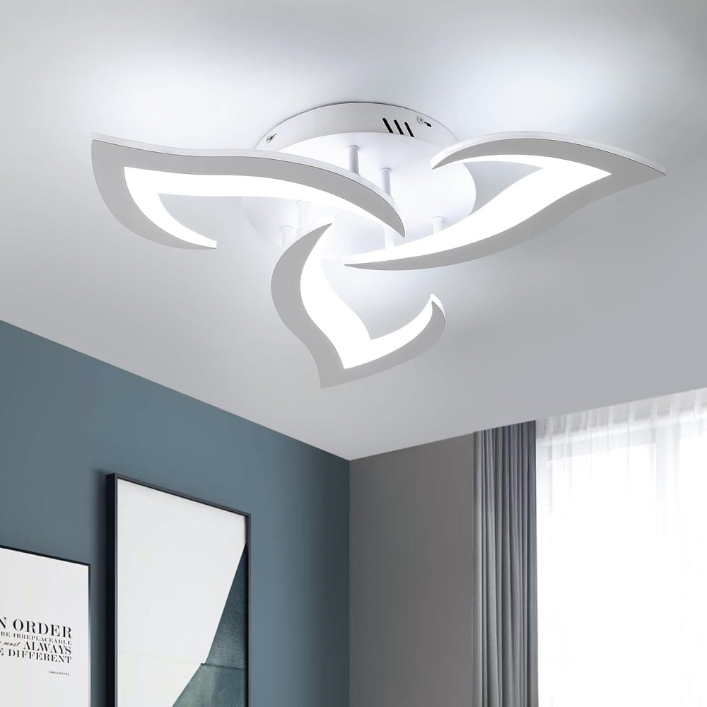 Modern Flower Shaped Metal LED Ceiling Light