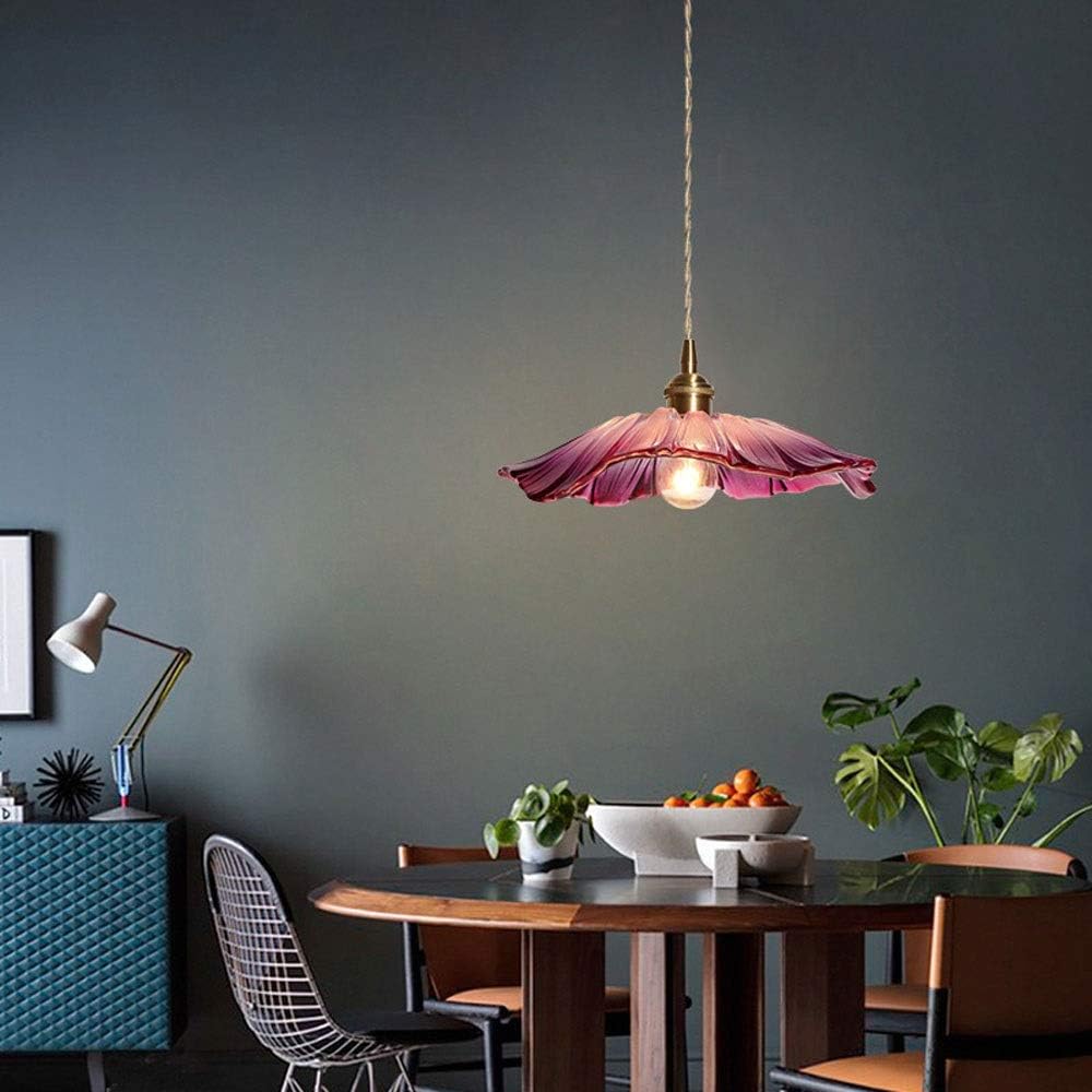 Retro Glass Flower Pendant Light For Dining Room
