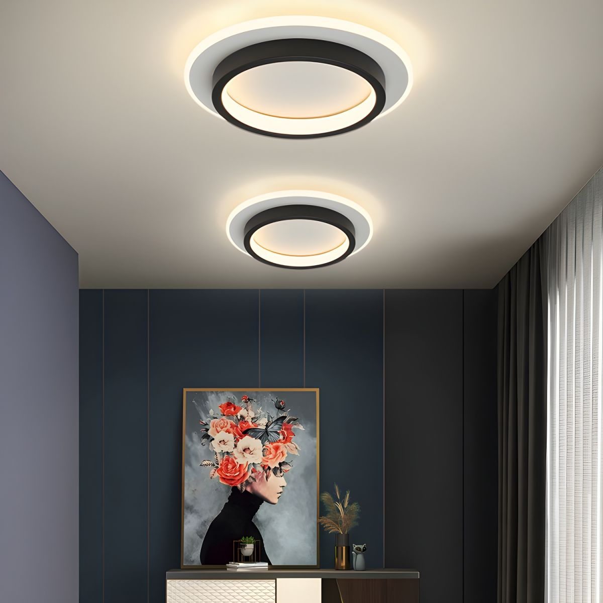 Modern Round Metal Acrylic LED Ceiling Light
