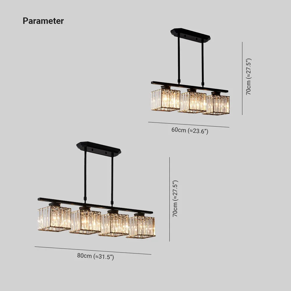 Nordic Multi Head Glass Island Chandelier