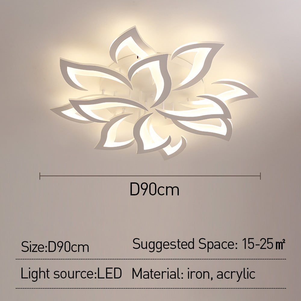Modern Flower Shaped Metal LED Ceiling Light