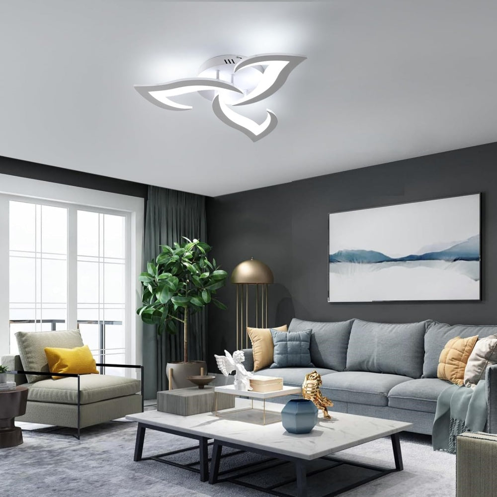 Modern Flower Shaped Metal LED Ceiling Light