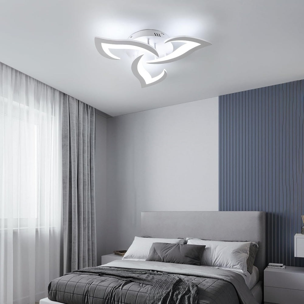 Modern Flower Shaped Metal LED Ceiling Light