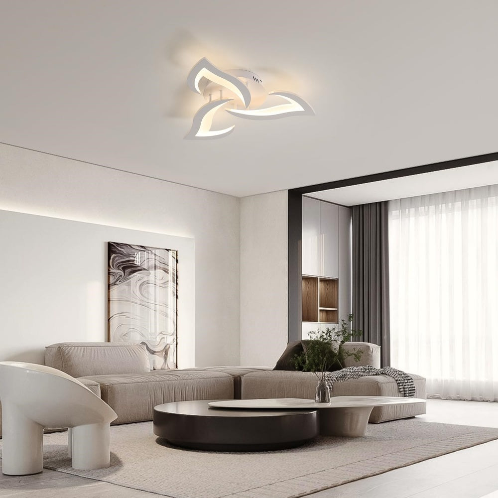 Modern Flower Shaped Metal LED Ceiling Light