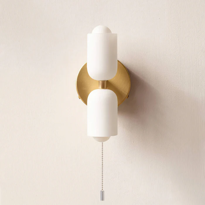Modern Cream Double Head Wall Sconce