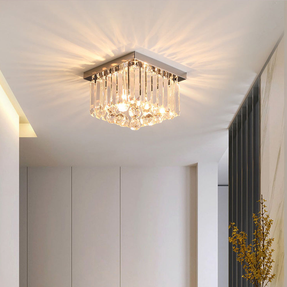 Contemporary Modern Crystal Ceiling Light