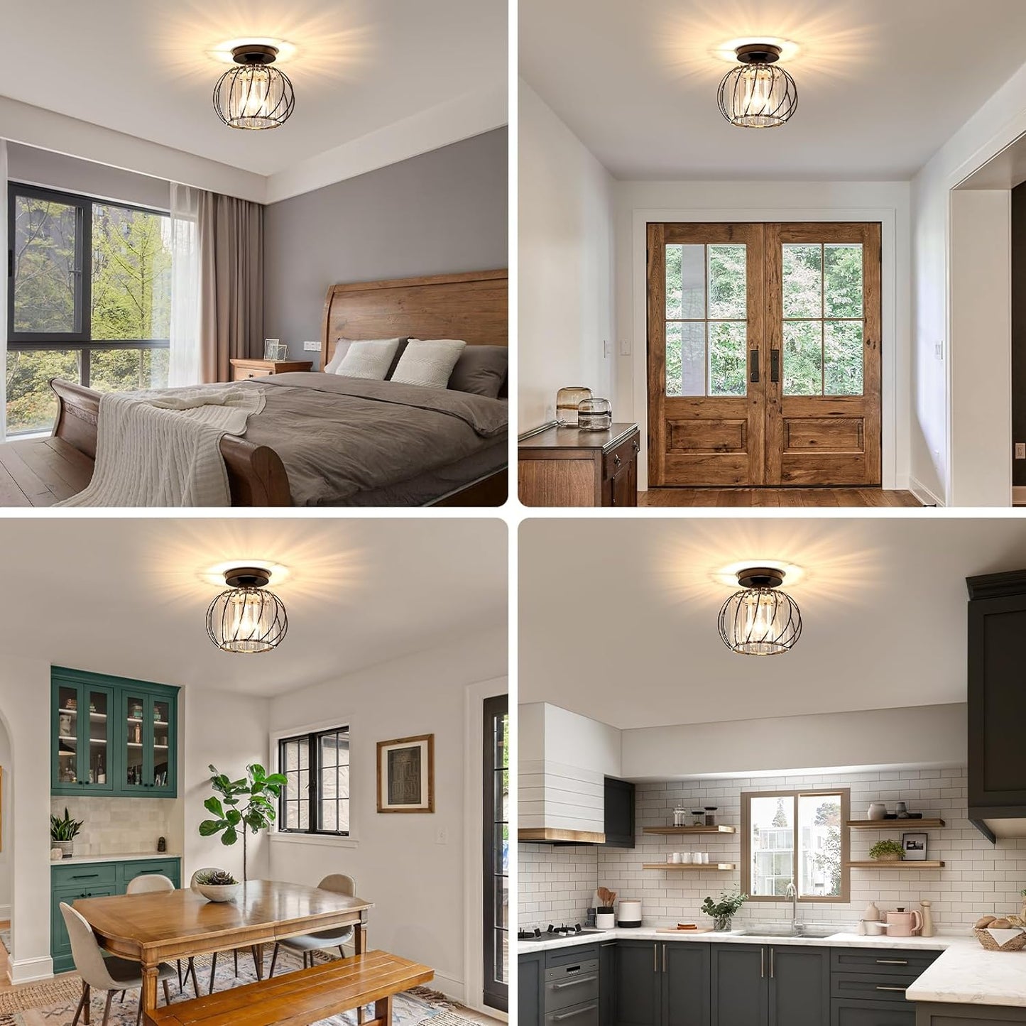 Nordic Luxury Glass Hallway Ceiling Light