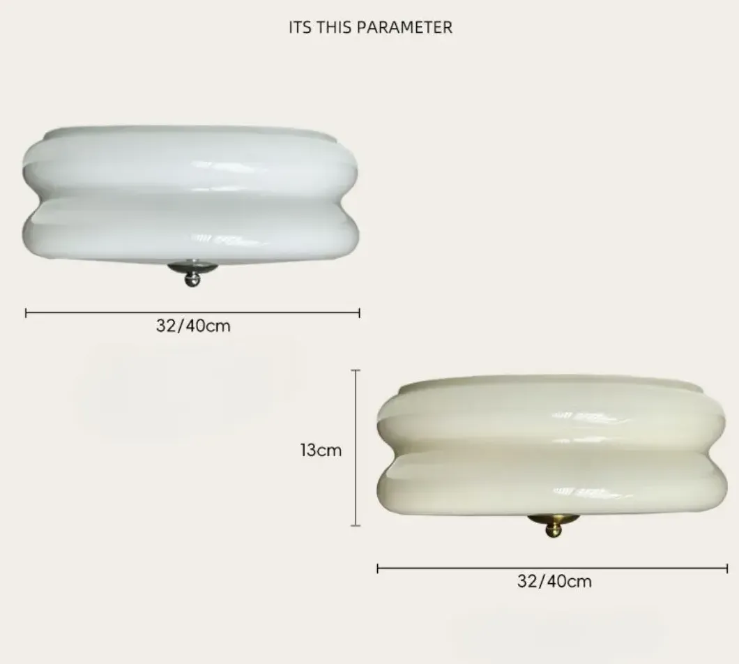 Art Deco Cream Cake Ceiling Light