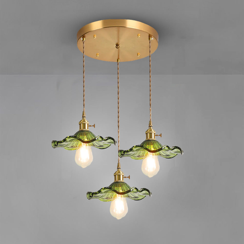 Stylish Hibiscus Flower Glass Pendant Light