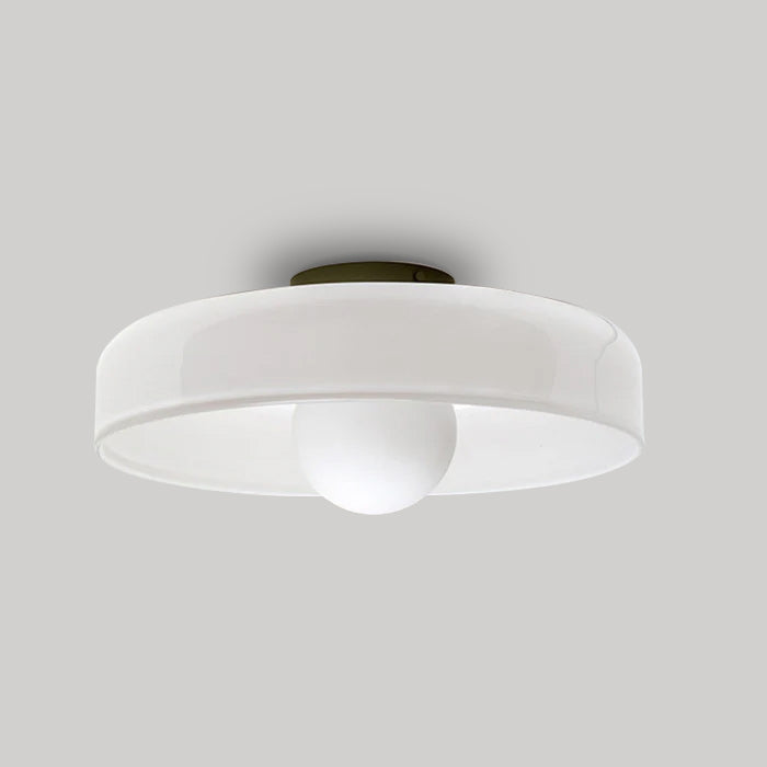 Modern Round Glass Flush Mount Ceiling Light