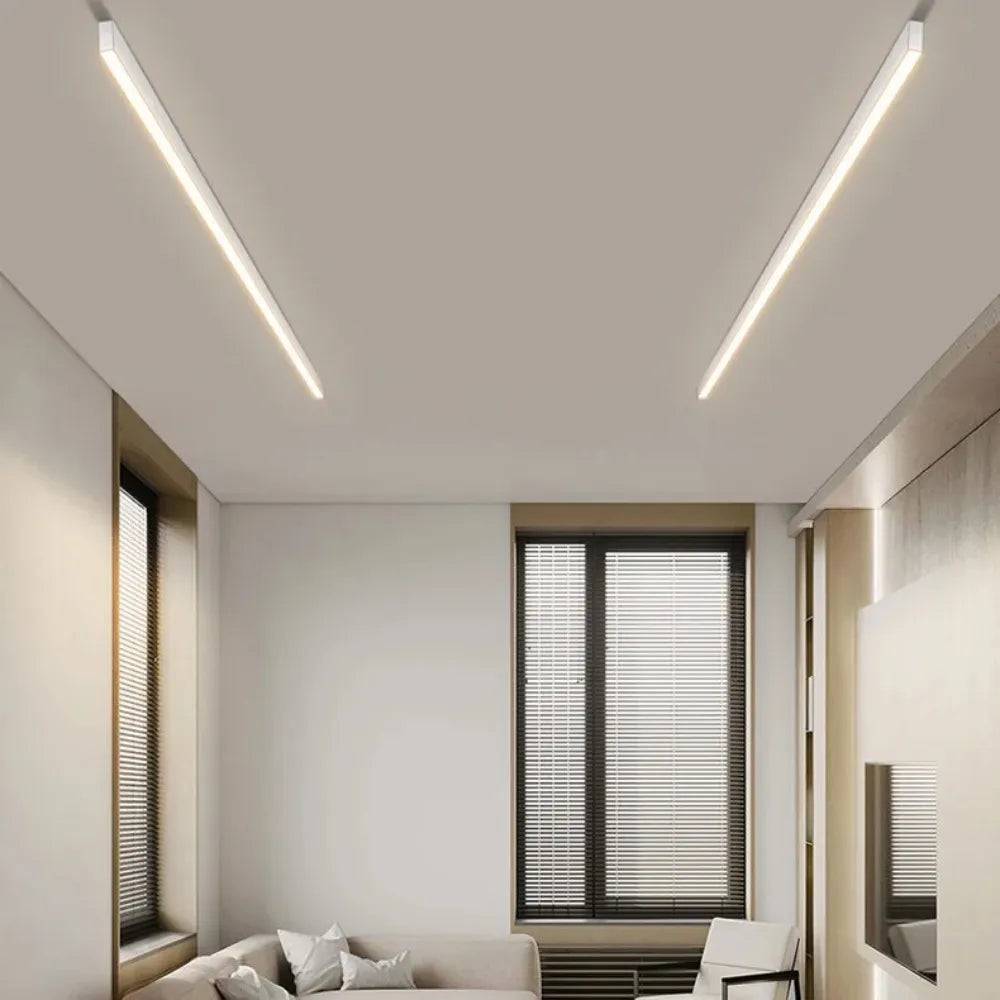 Contemporary Minimalist Long Strip LED Ceiling Lamp
