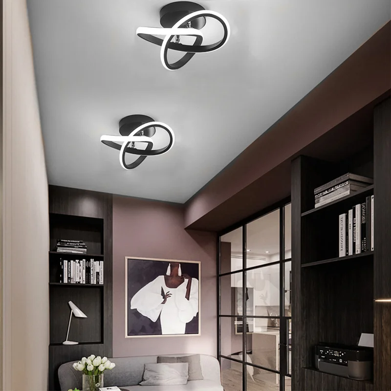 Modern White Metal LED Ceiling Light