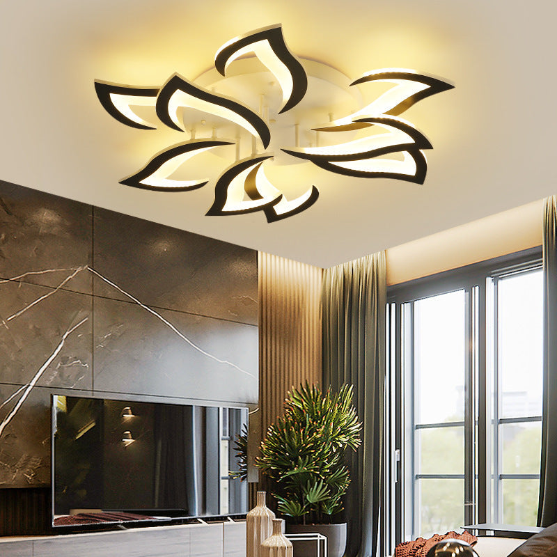 Modern Flower Shaped Metal LED Ceiling Light