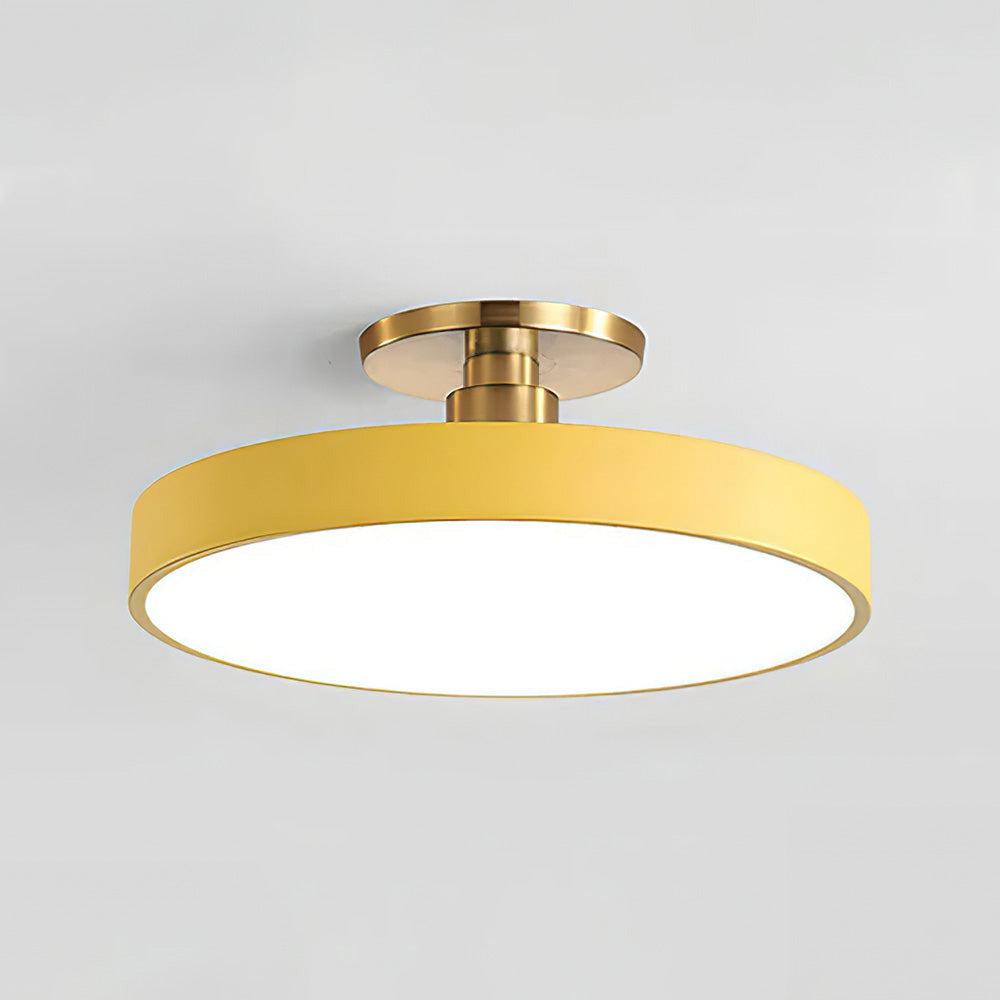Minimalist Circular LED Semi Flush Ceiling Light