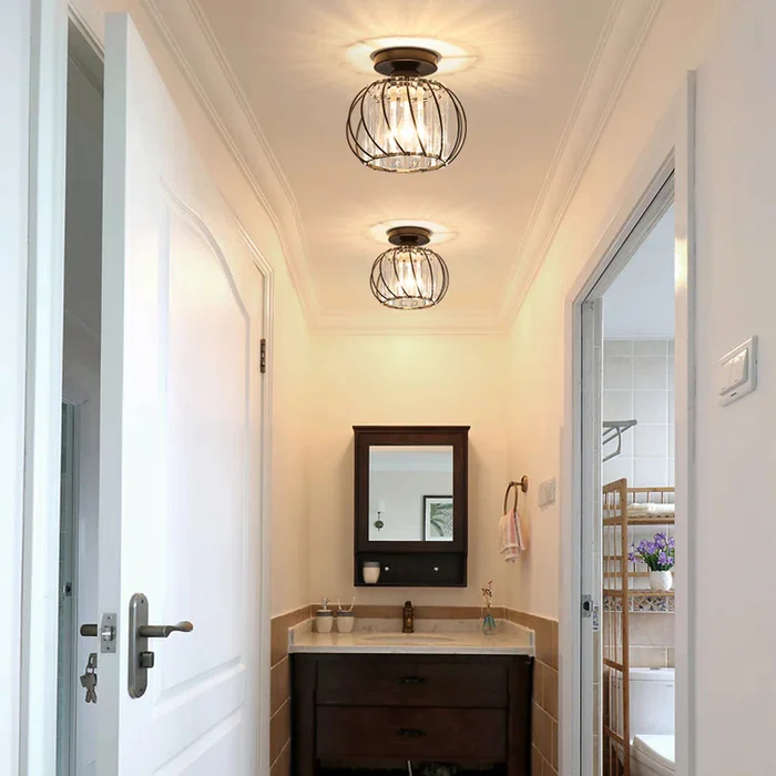 Nordic Simple Globular Glass Hallway Pendant Light