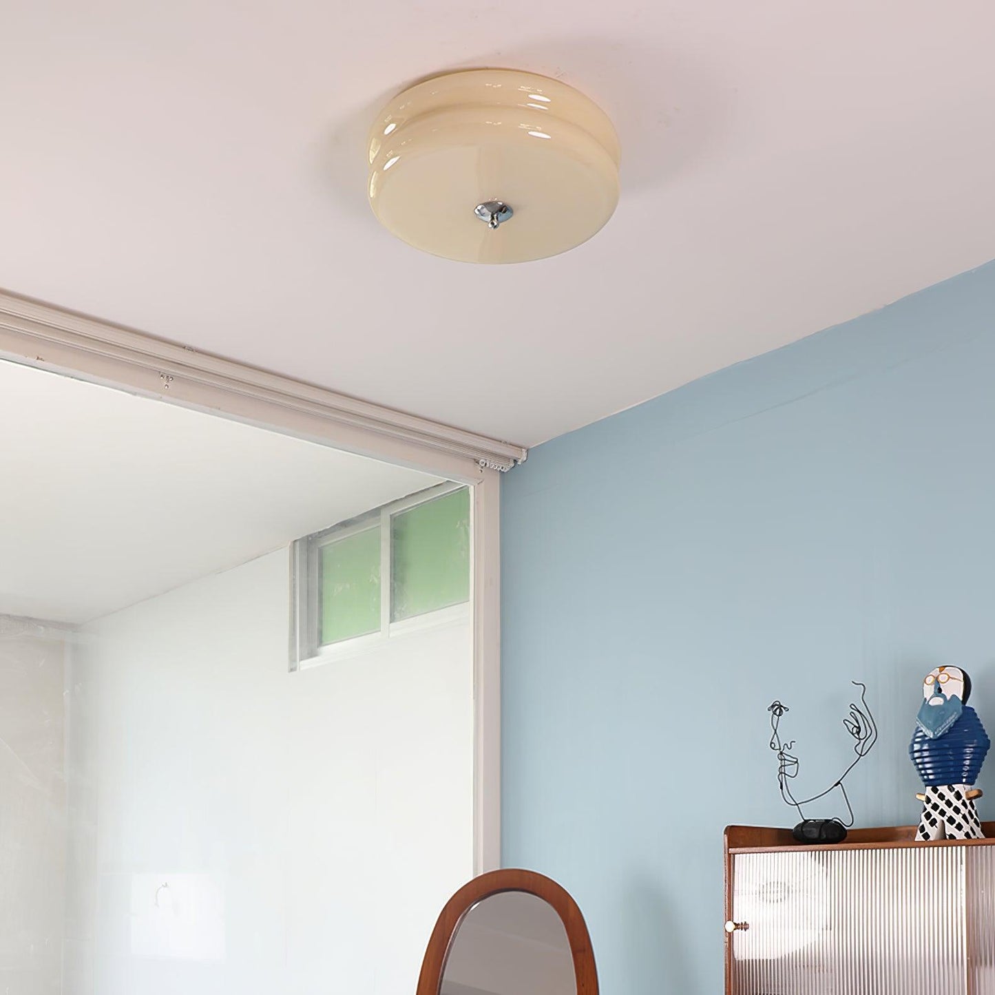 Art Deco Cream Cake Ceiling Light