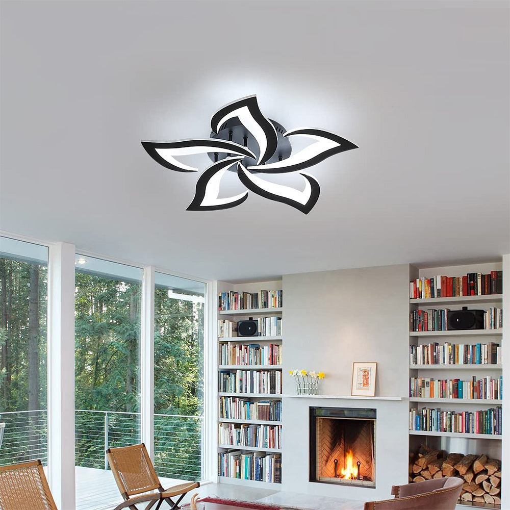 Modern Flower Shaped Metal LED Ceiling Light