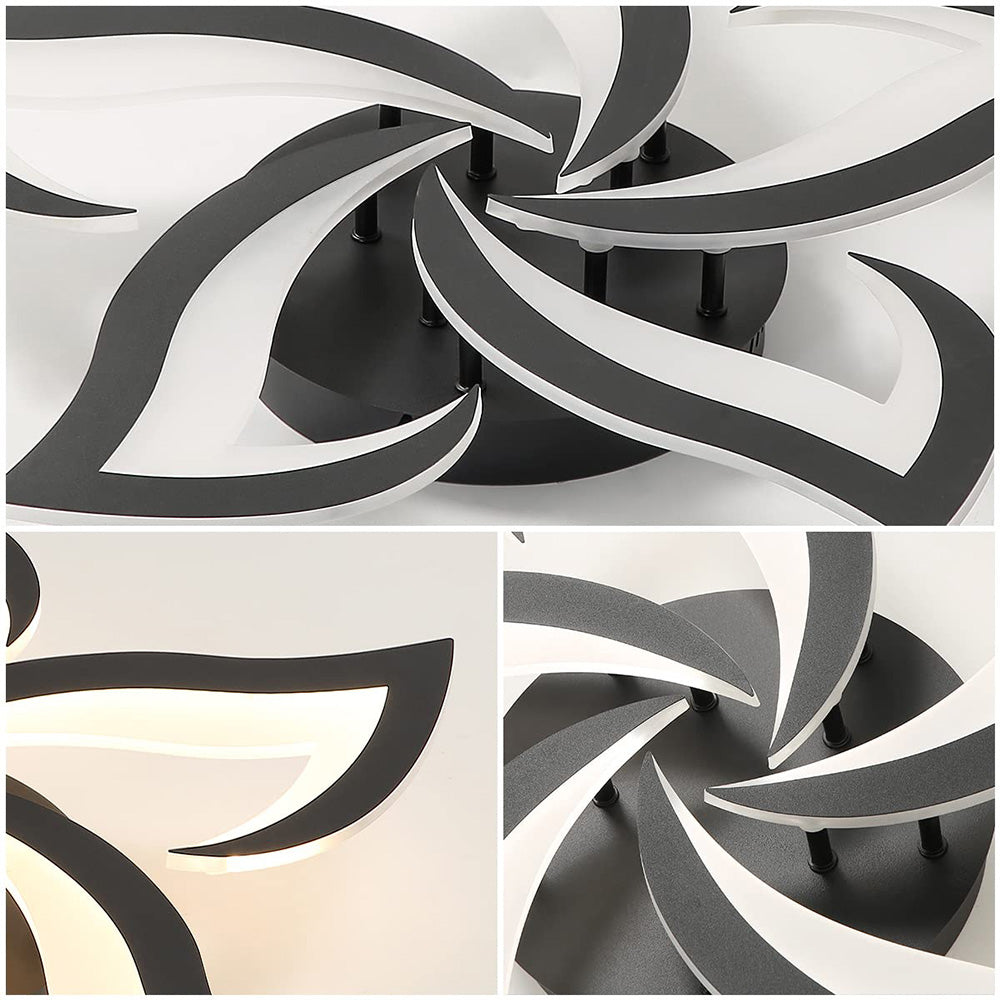 Modern Flower Shaped Metal LED Ceiling Light