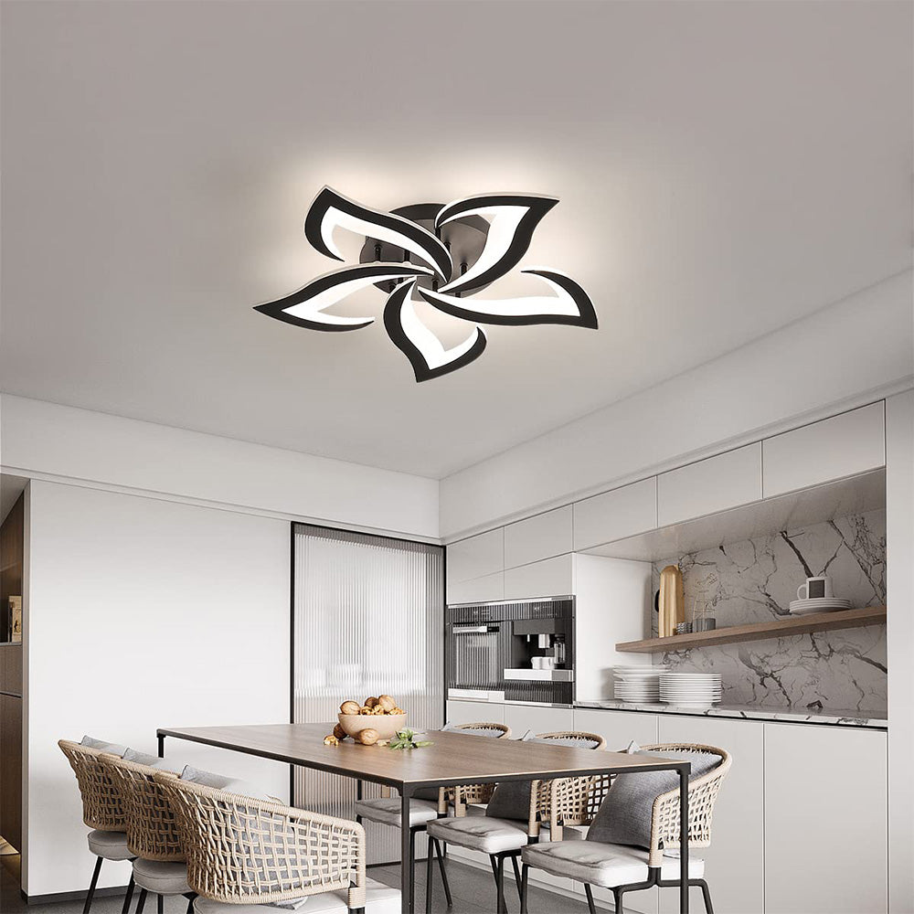 Modern Flower Shaped Metal LED Ceiling Light