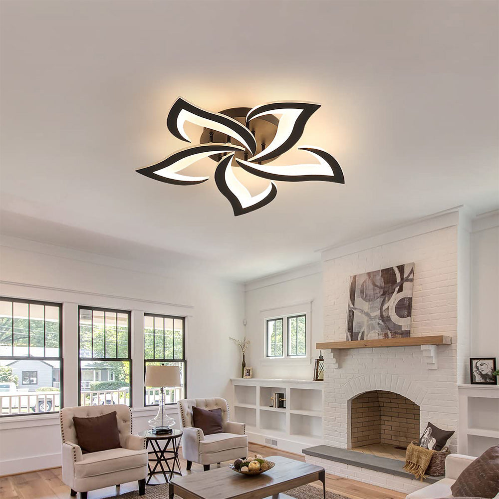 Modern Flower Shaped Metal LED Ceiling Light