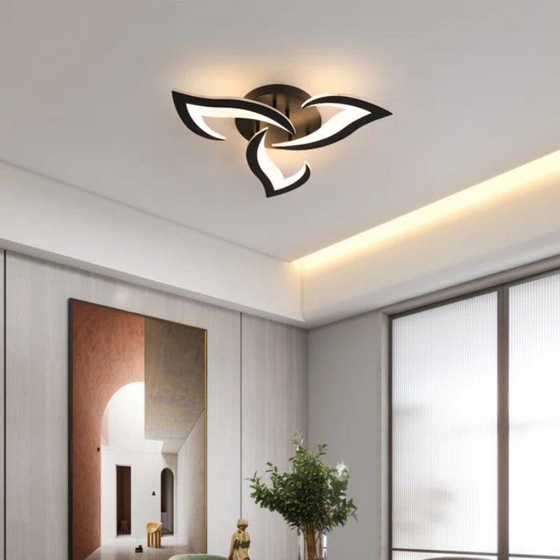 Modern Flower Shaped Metal LED Ceiling Light