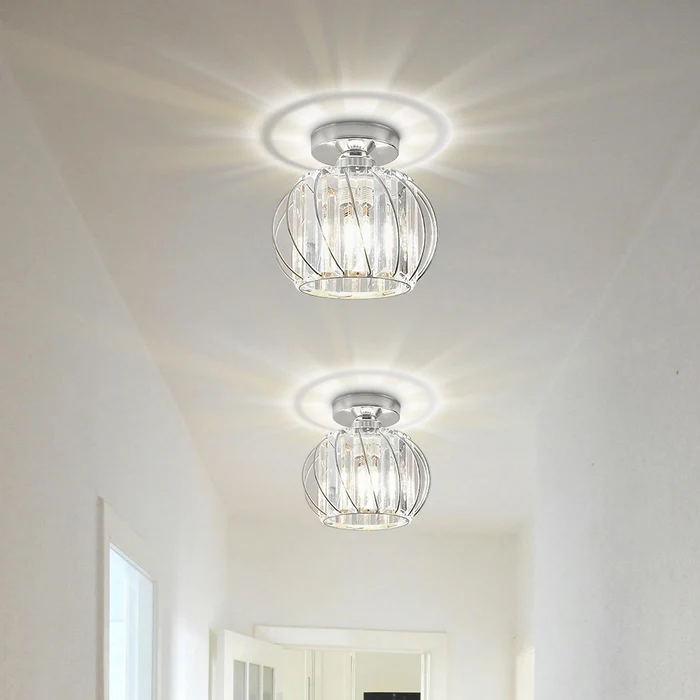 Nordic Simple Globular Glass Hallway Pendant Light